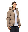 Бежово мъжко яке с качулка Ediе-1 снимка