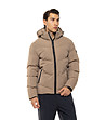 Бежово мъжко яке с качулка Ediе-2 снимка