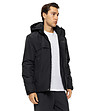 Черно мъжко яке с качулка Diеko-1 снимка