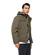 Мъжко зелено яке с качулка Brik-1 снимка
