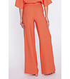 Дамски оранжев панталон с широк крачол-1 снимка
