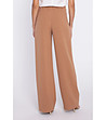 Панталон в цвят карамел с висока талия -1 снимка