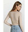 Бежов топ с дълъг ръкав IRMA-1 снимка
