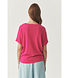 Блуза в цвят фуксия с памук Кaslimi-1 снимка
