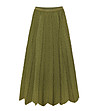 Зелена миди пола с плисиран ефект Dili-3 снимка