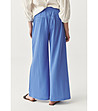 Дамски панталон в синьо с връзка Caryn-1 снимка