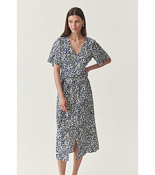 Тъмносиня рокля с колан Anisela снимка