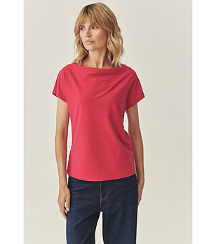 Дамска блуза в циклама Rexi с памук снимка