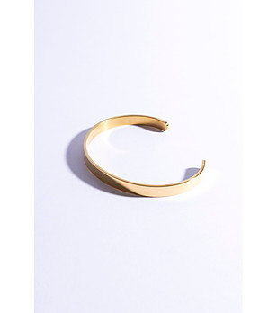 Мъжка златиста позлатена гривна от неръждаема стомана снимка