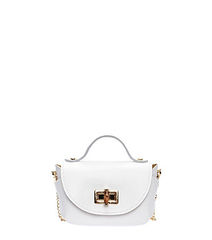 Бяла чанта през рамо Bianco снимка