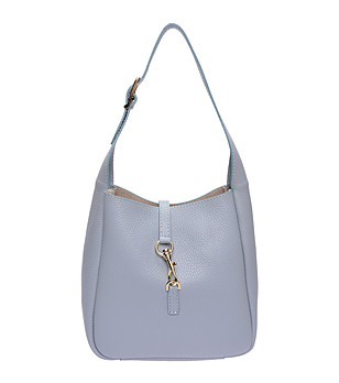 Светлосиня чанта Celeste с метален карабинер снимка