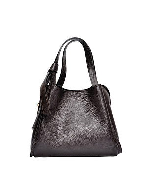 Кафява чанта с къси дръжки Testa снимка