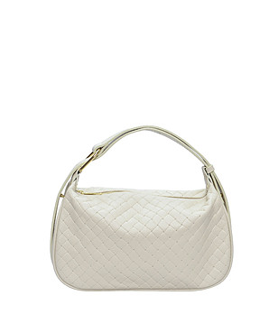 Бежова чанта с плитка текстура Tote снимка