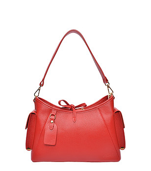 Червена чанта с дръжка за рамо снимка