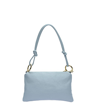 Светлосиня чанта за рамо с метални халки Celeste снимка
