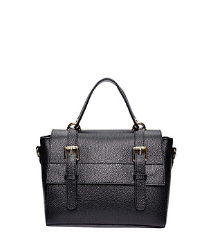 Черна чанта тип tote снимка