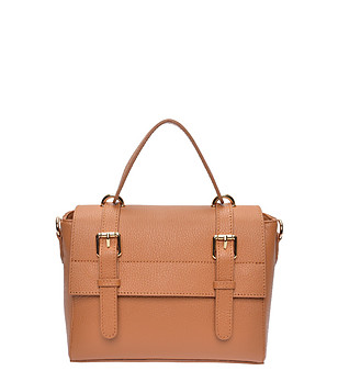 Кафява чанта тип tote снимка