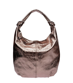 Бронзова чанта тип hobo  снимка