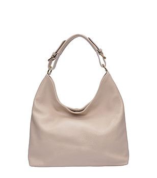 Бежова раменна чанта снимка