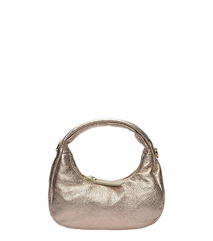 Метализирана чанта хобо през рамо снимка