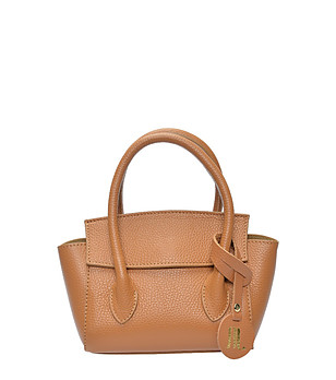 Кафява кросбоди чанта с дръжки снимка