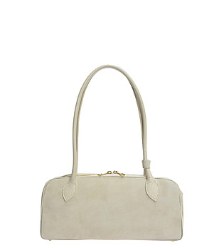 Бежова чанта с къса дръжа снимка