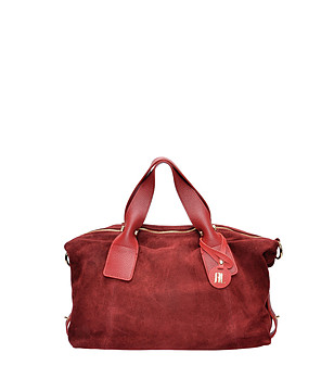 Червена чанта с къси дръжки  снимка