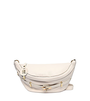 Дамска кожена чанта в светлобежово Sanote снимка