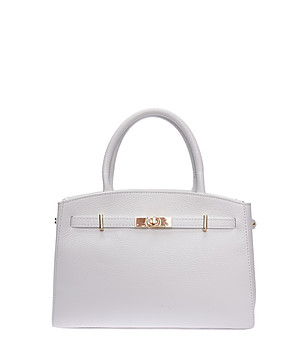 Бяла чанта тип tote  снимка