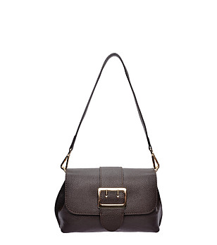 Кафява чанта през рамо с капак  снимка