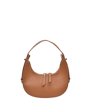 Кафява кожена чанта  снимка