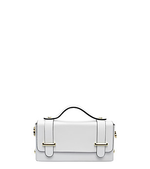 Бяла чанта с къса дръжка  снимка