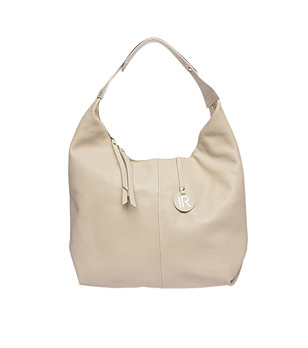 Дамска кожена бежова чанта снимка