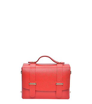 Червена чанта ROSSO с капак снимка