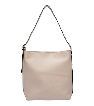 Бежова чанта за рамо BEIGE с капси снимка