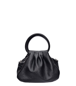 Черна чанта с кръгли дръжки NERO снимка