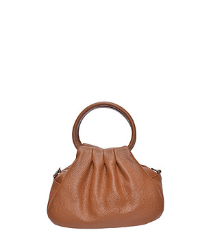 Кафява чанта с кръгли дръжки COGNAC снимка