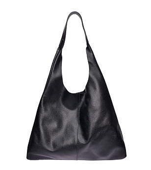 Черна чанта тип hobo NERO снимка