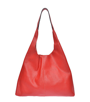 Червена чанта тип hobo ROSSO снимка