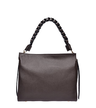 Кафява чанта за рамо с плитка дръжка TESTA MORO снимка