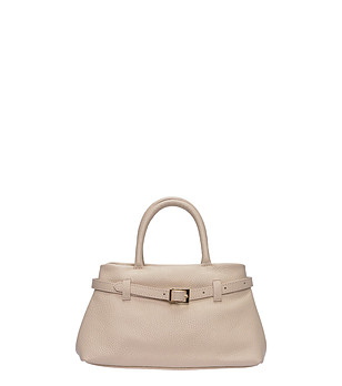 Бежова чанта тип тоут с катарама BEIGE снимка