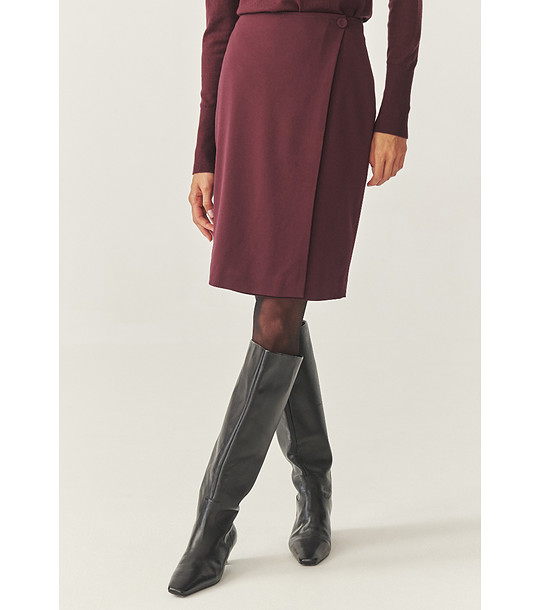 Пола в бордо с прехлупване Lizette снимка