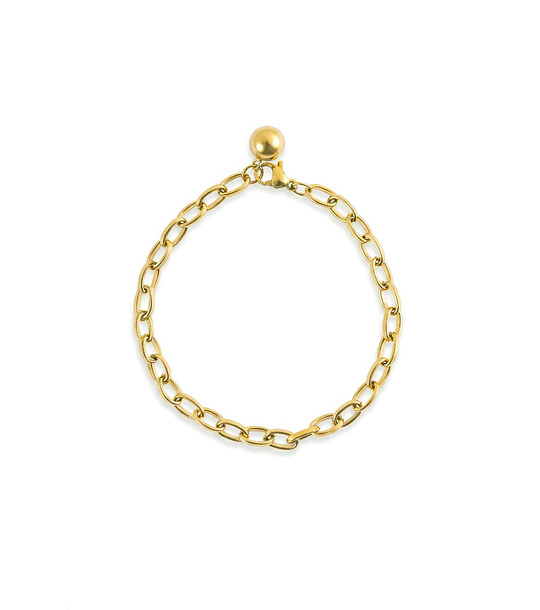 Дамска златиста гривна верижка от неръждаема стомана снимка