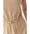 Бежова рокля с колан Klea-2 снимка
