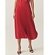 Червена рокля с плисирана пола Klea-2 снимка