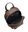 Кафява кожена дамска раница-4 снимка