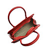 Червена чанта с къси дръжки-4 снимка
