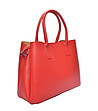 Червена чанта тип тоут с колан-2 снимка