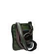 Зелена кожена crossbody чанта-2 снимка