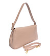 Дамска чанта от естествена кожа в цвят пудра-2 снимка